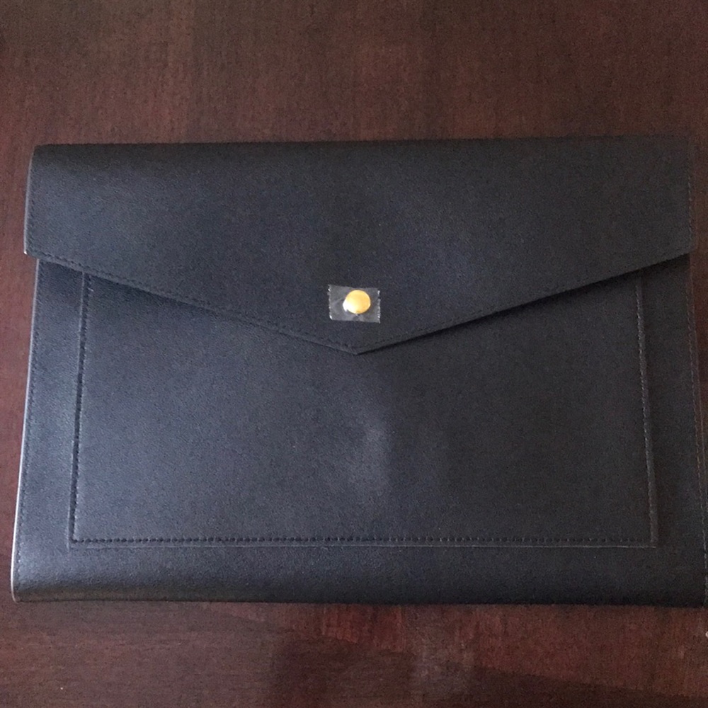 Glass ladder & co Megan portfolio clutch BLACK